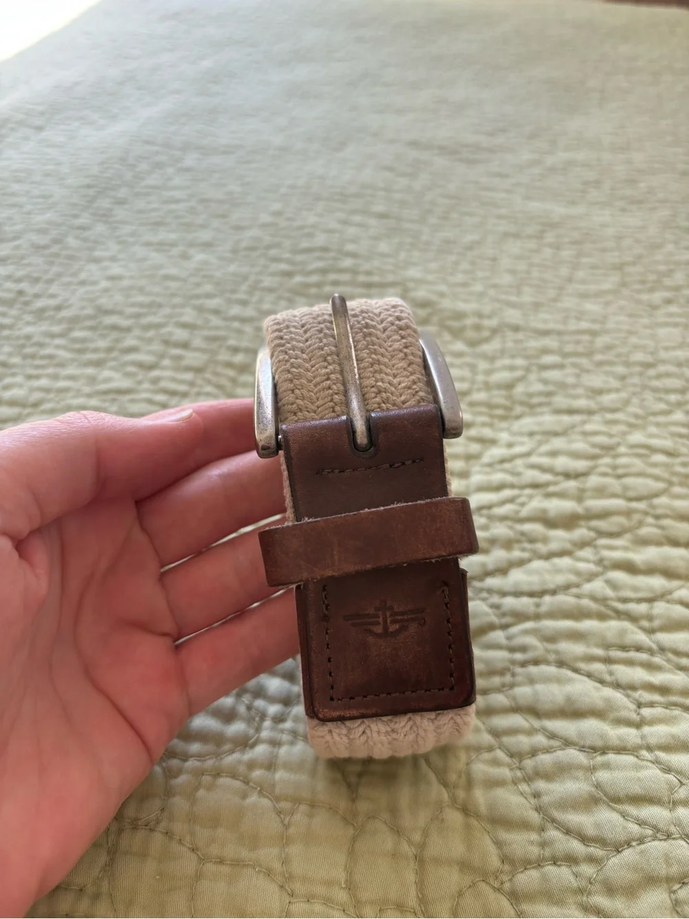 🎉 3/$15 Dockers Canvas & Leather Belt 40